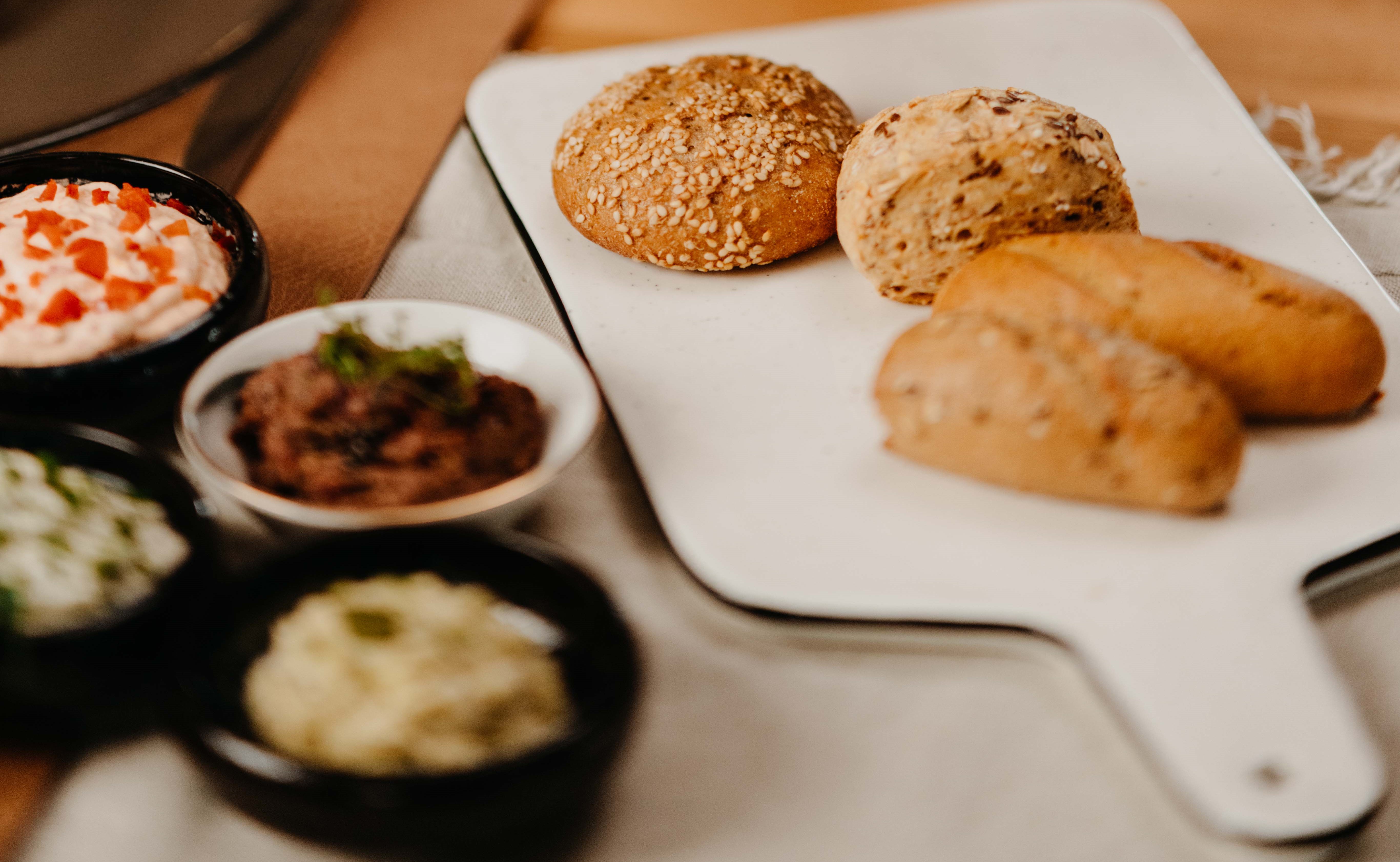 Toasted whole grain bread 
